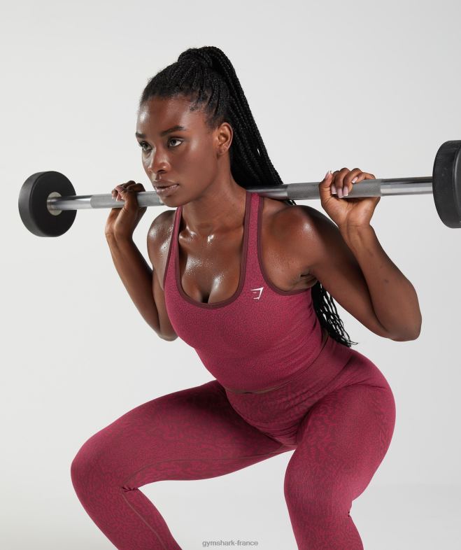 Gymshark adapter le réservoir de culture sans couture pour animaux récif | brun cerise femmes 6HF28474